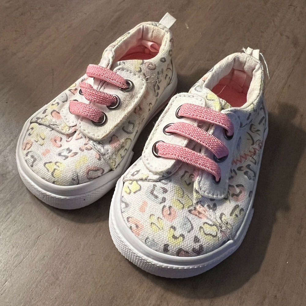 cheetah white wonder nation baby shoes, 2